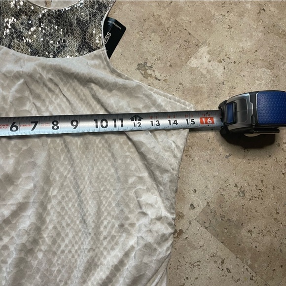 Express Silver and White Sequin top - Picture 6 of 7